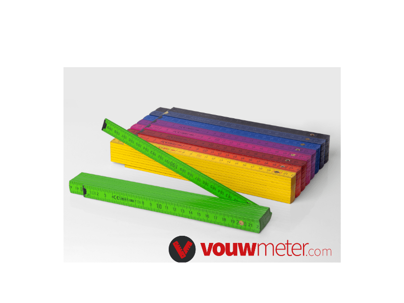 Val op met een gepersonaliseerde gekleurde vouwmeter