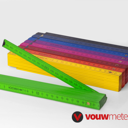 Gekleurde vouwmeters om te personaliseren